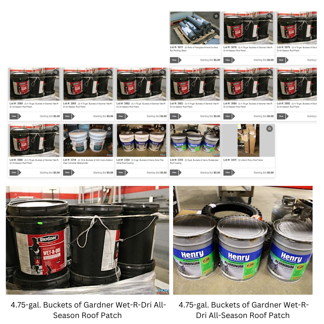 75 gal. Buckets of Gardner Wet R Dri All Season Roof Patch